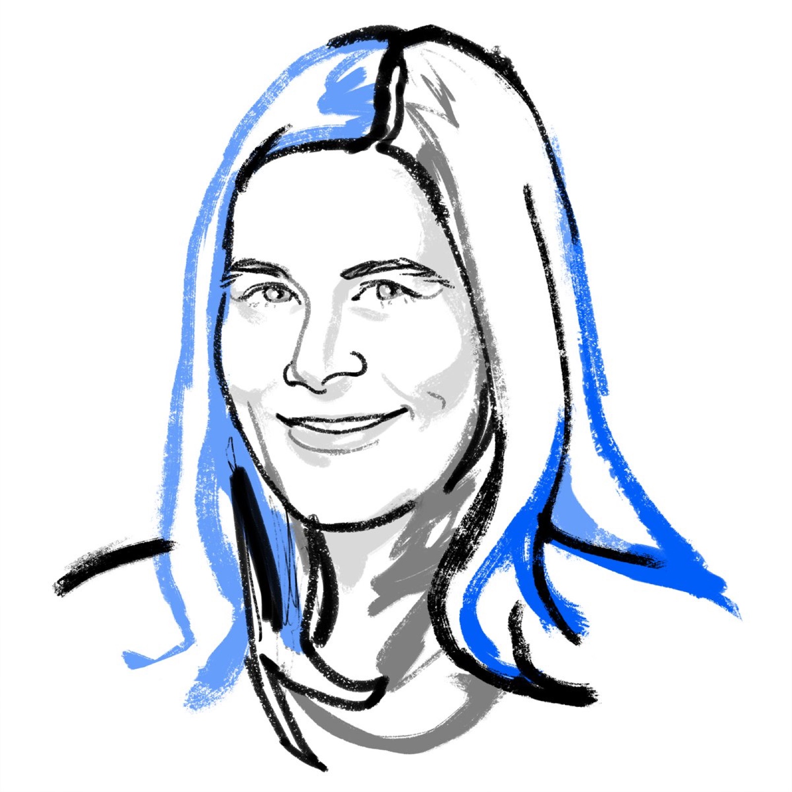 Illustrated portrait of Jennifer