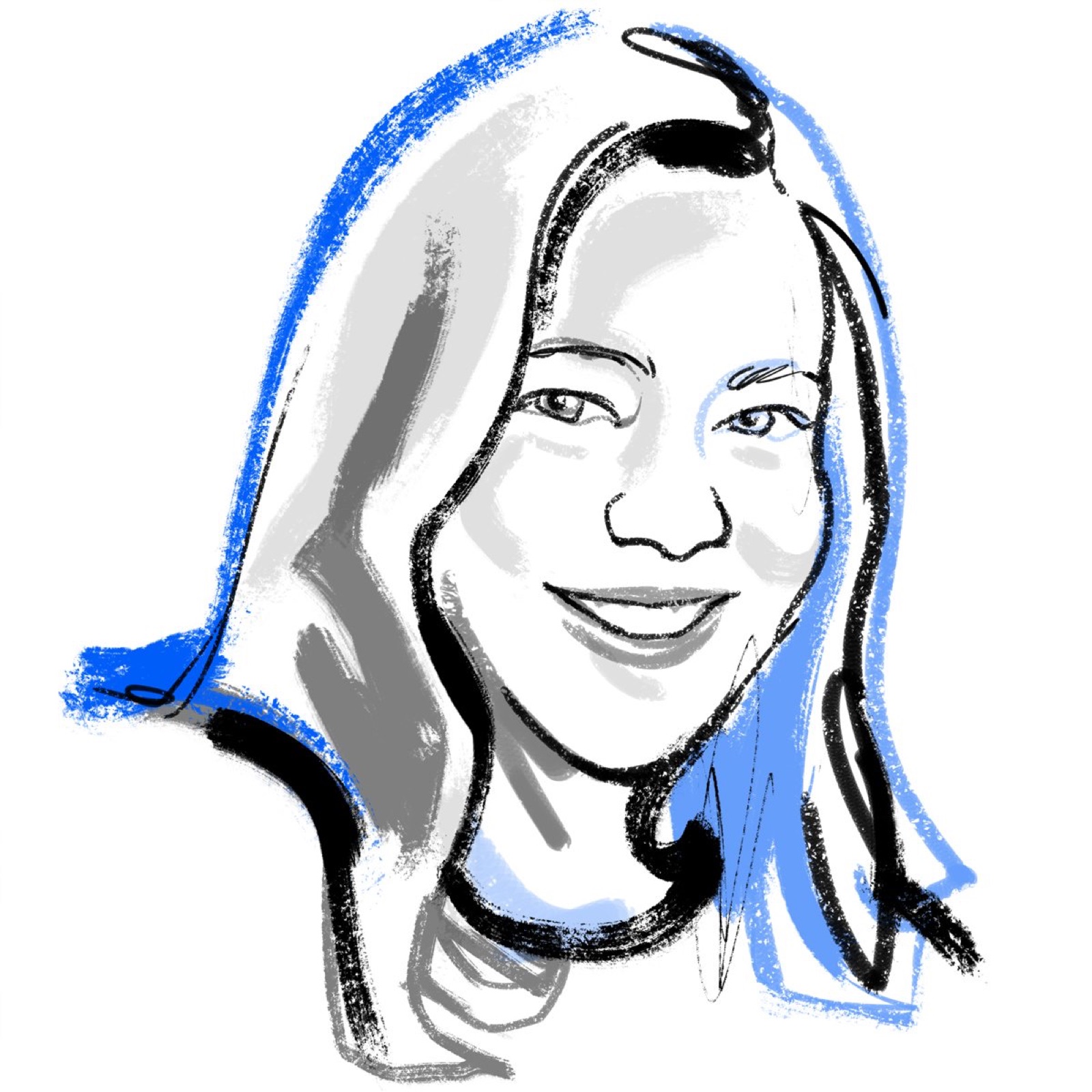 Illustrated portrait of Courtney