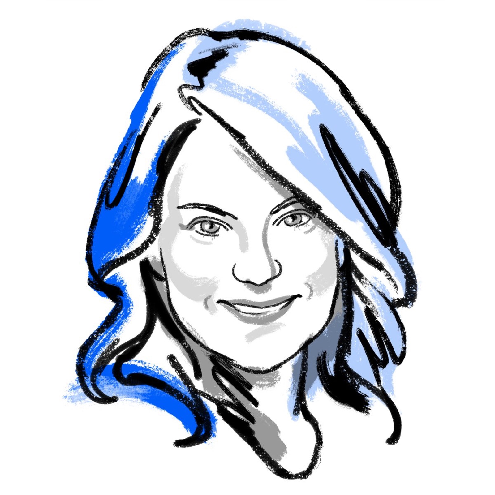 Illustrated portrait of Laura
