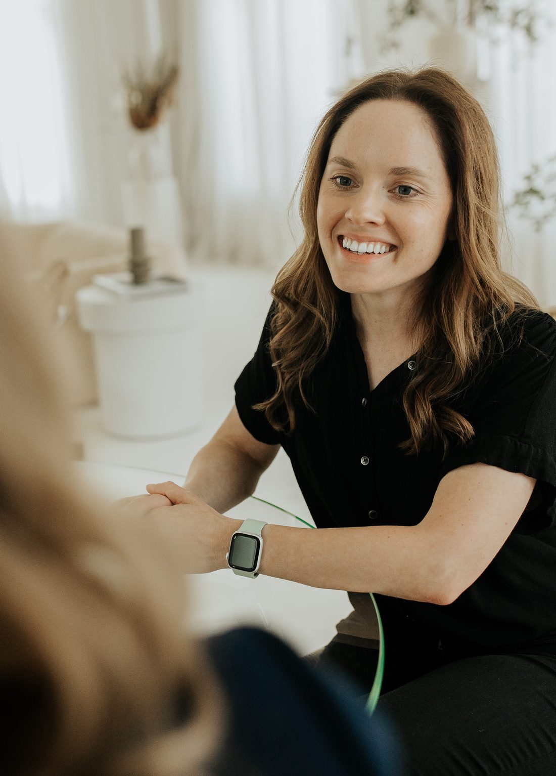 A Guardian team member in a one-on-one conversation